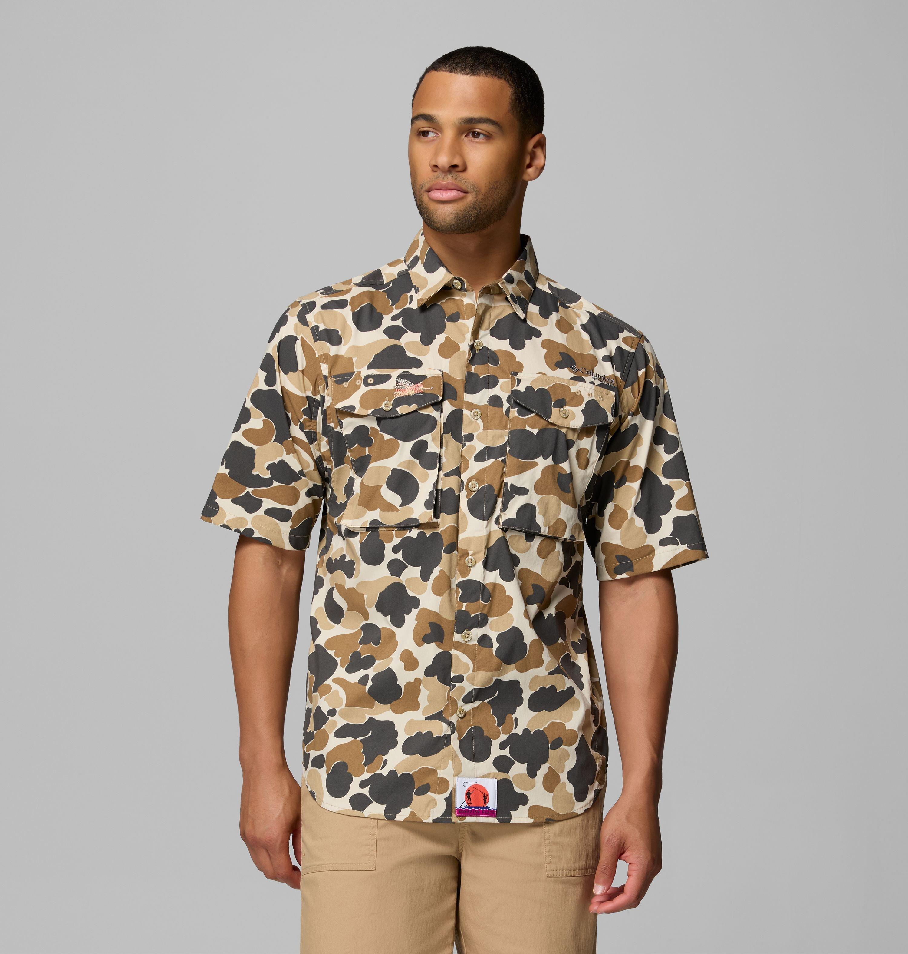 Men's PFG Bonefish Flats Printed Short Sleeve Shirt